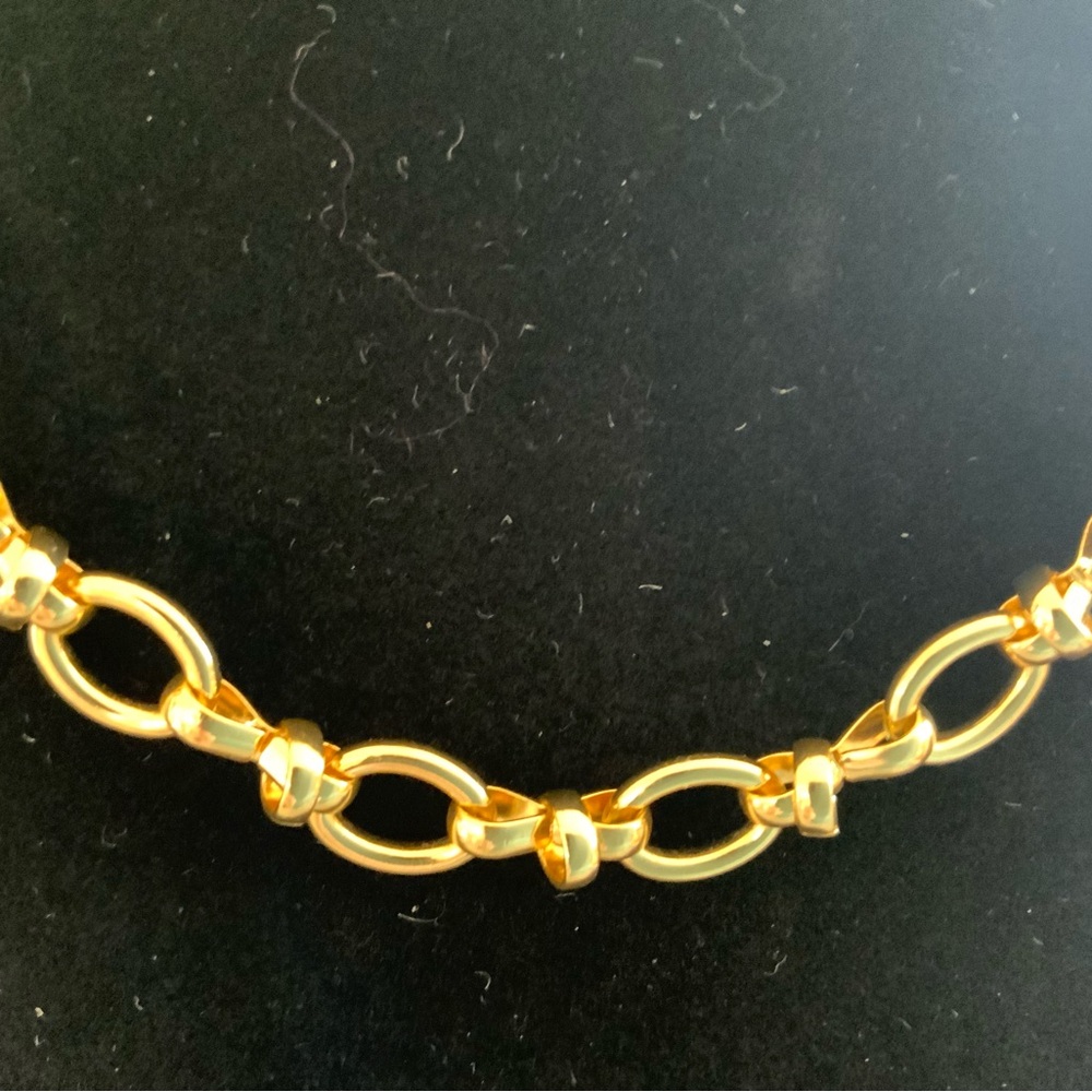 ♥️BRAND NEW♥️ Oval link, 18k gold over silver necklace  from Neiman Marcus - Picture 2 of 5
